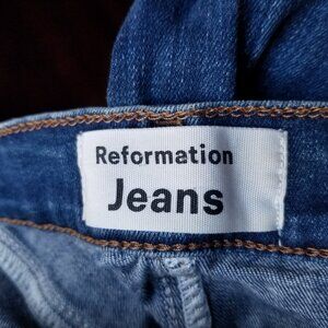 Reformation High Rise Straight Skinny Jeans